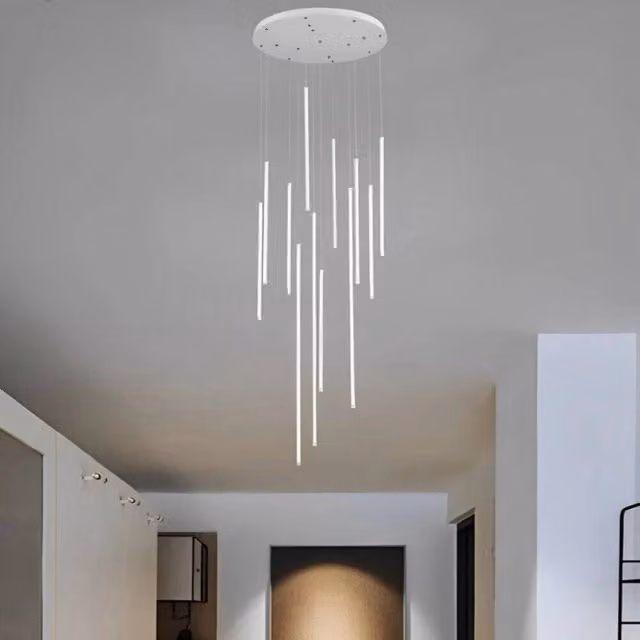 Trade Shop - Lampadario Sospeso 105w Moderno Pendenti Led Bianco Luce 6500k 4000k 3000k Lp-45b - -bianco Caldo -
