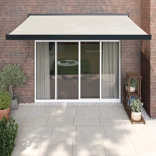 Tenda da Sole Retrattile Crema 3,5x2,5 m in Tessuto e Alluminio 3154602