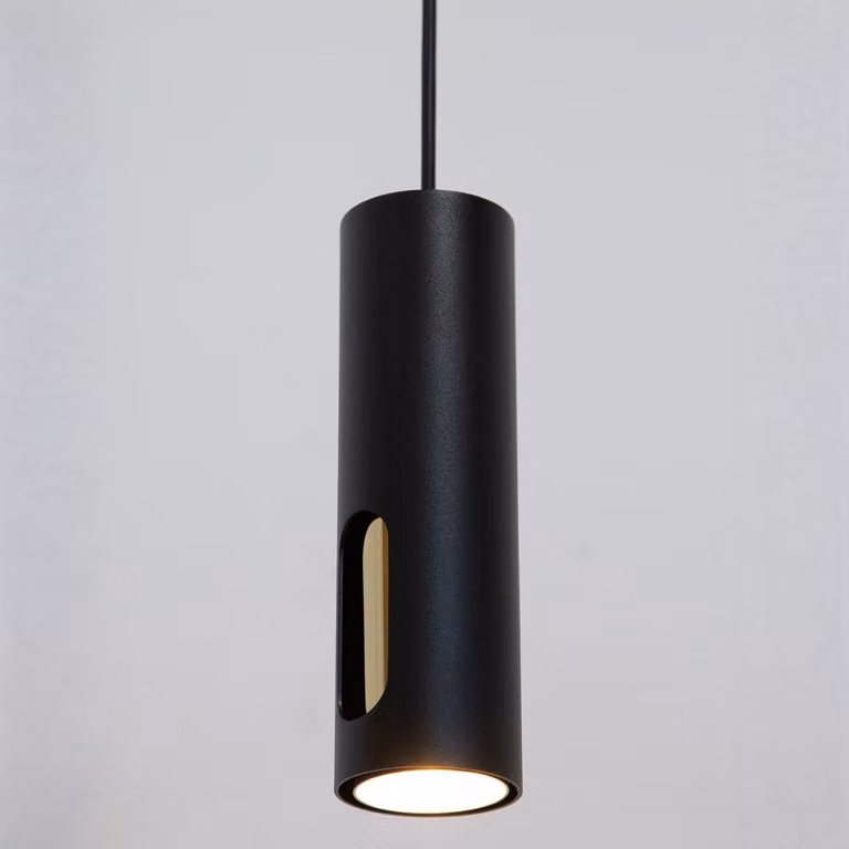 Lampada a sospensione FLOW nero-oro 1xGU10x10W in metallo, dimensioni: 130x6x6 cm, IP20, Sigma Lighting