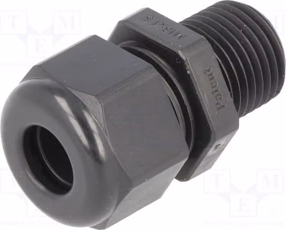 1 x Raccordo per cavo M16, passo 1,5, con filettatura allungata, grado di protezione IP68, serie HSK-L, colore RAL9005, codice prodotto 998