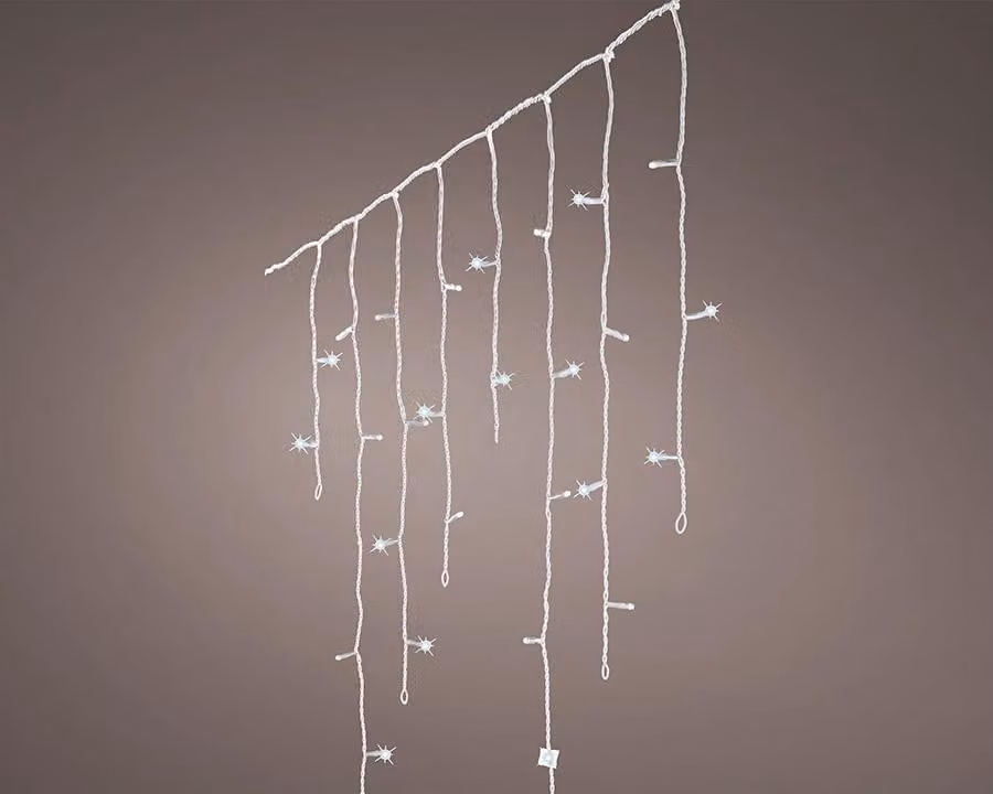 Ghirlanda luminosa a LED, 240 LED, multifunzionale, bianco freddo, per esterni, 5,8 m