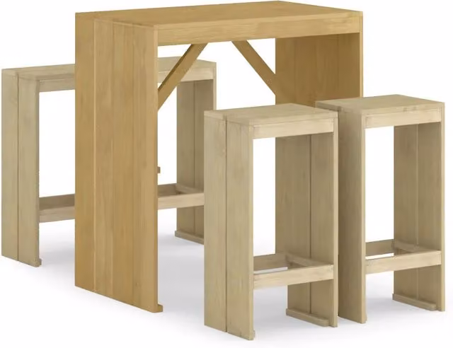 Set Bistr¨° da Giardino 5 pz | Set Salotto da Giardino in Legno di Pino Impregnato