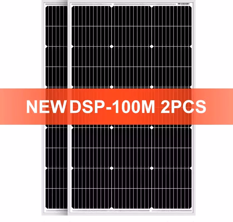 Pannello solare, silicio monocristallino, potenza massima 100W, 18 V 200W
