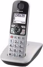 Telefono cordless DECT Panasonic KX TGE510JTS ricaricabile argento