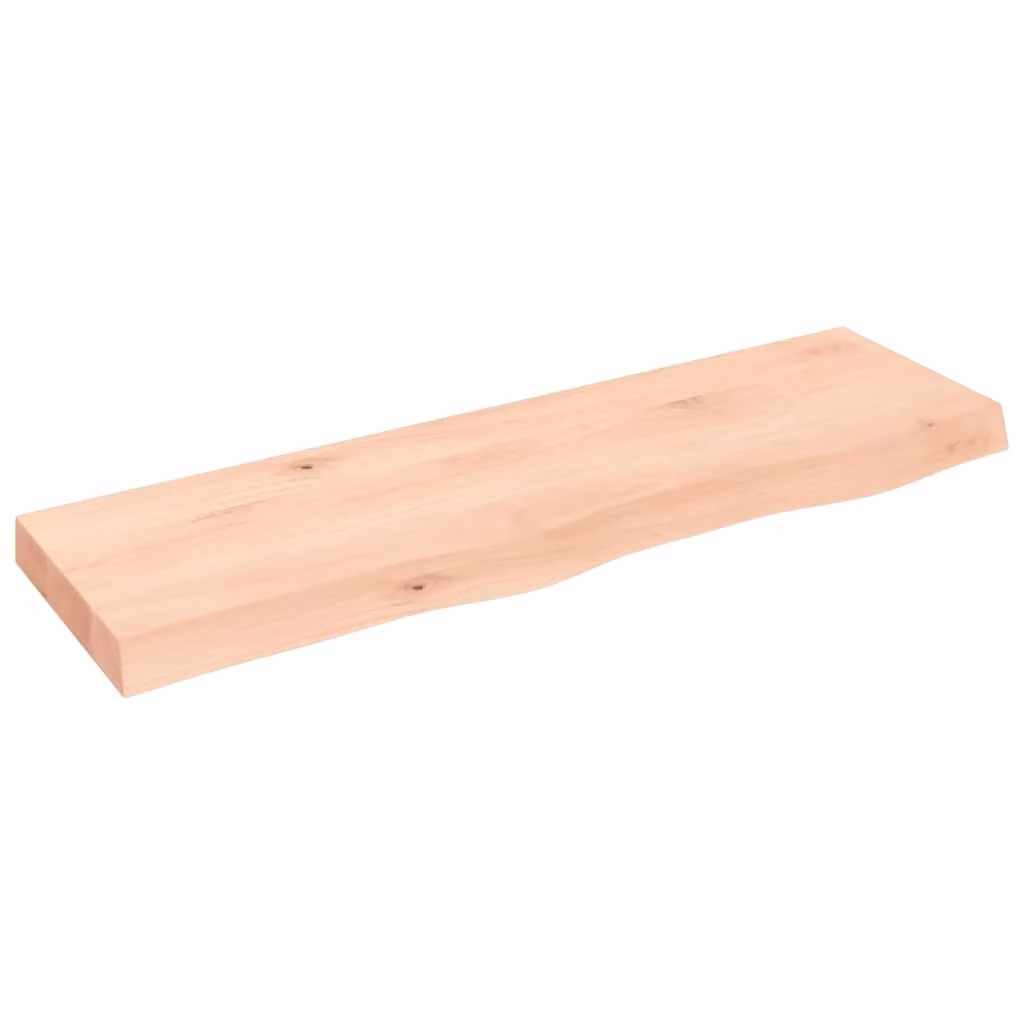 Piano di lavoro per lavabo 100x30x(2-6) cm in legno massiccio non trattato