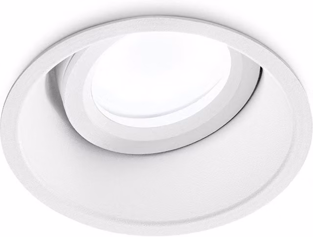 Faretto da incasso orientabile Gea Helios Round in alluminio bianco con tecnologia LED e attacco GU10