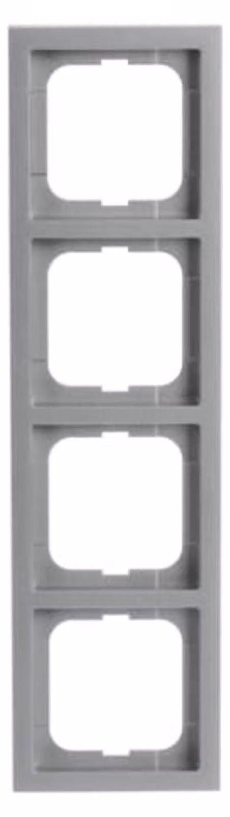 Busch-Jaeger cornice a 4 ingressi in alluminio argento, fu.linear 1724-183K