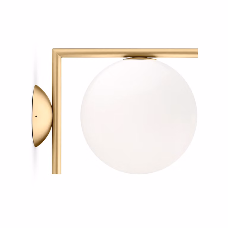 Flos - IC Lights C/W1 - Lampada da parete o soffitto - Ottone