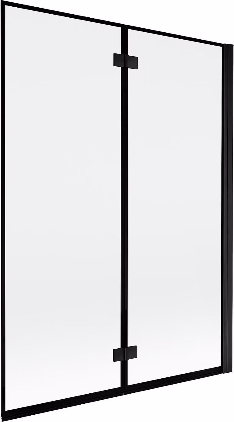 Mexen Mist paravento per doccia a due ante destro 130 x 150 cm, cornice nera, nero - 8A9-130-002-70-70-P