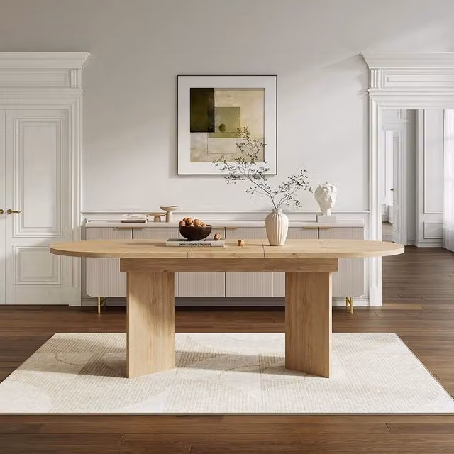 Tavolo allungabile - Xylo - 120-160x80cm angoli arrotondati rovere