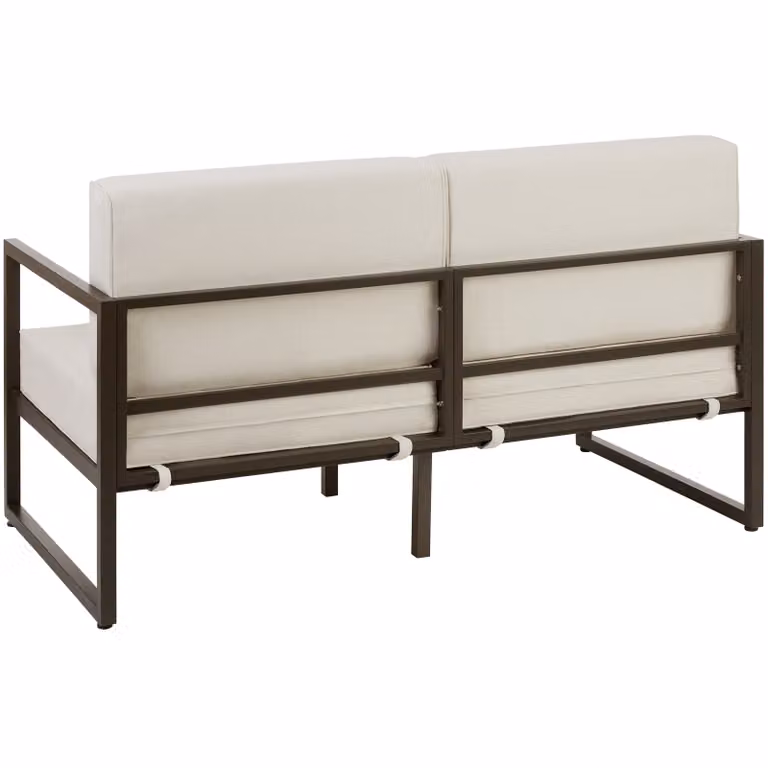Set lounge da giardino Tectake per 6 persone con imbottitura XXL, marrone e beige