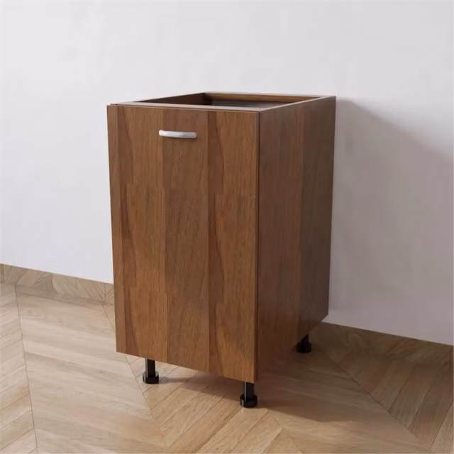 Base cucina Calandrelli con 1 anta, colore noce, L 45 cm, P 55,5 cm, H 72 cm