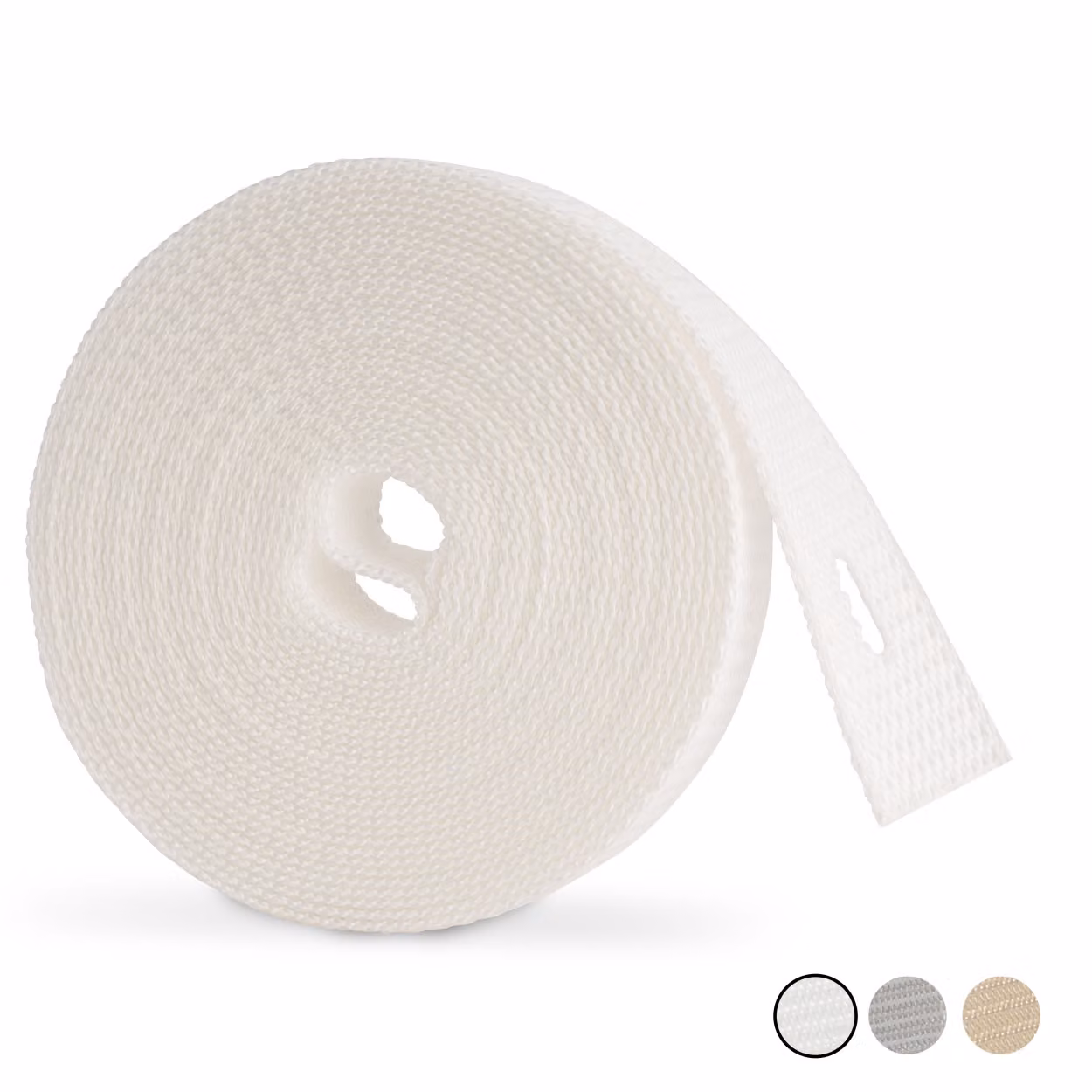 BAUHELD® Cinghia per tapparelle da 6 m, 20 mm [ Germany] - Cinghia per avvolgitori di tapparelle - Bianca