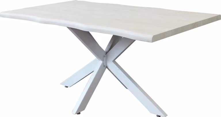 Milani Home - tavolo da pranzo fisso 160 x 90 x 75 cm, bianco, design essenziale moderno