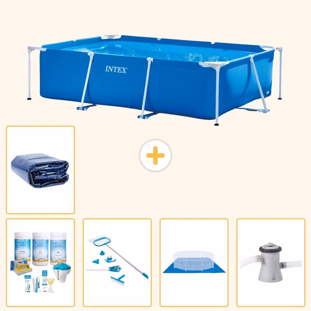 Piscina fuori terra rettangolare - 260x160x65 cm - composta da 6 elementi - modello S20036