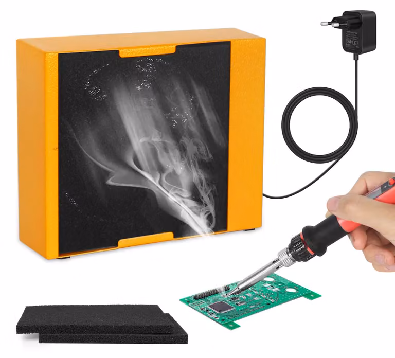 Aspiratore per saldatura a 12V - Con 3 filtri aggiuntivi - Ventola da 3000 giri/min - Corpo in metallo