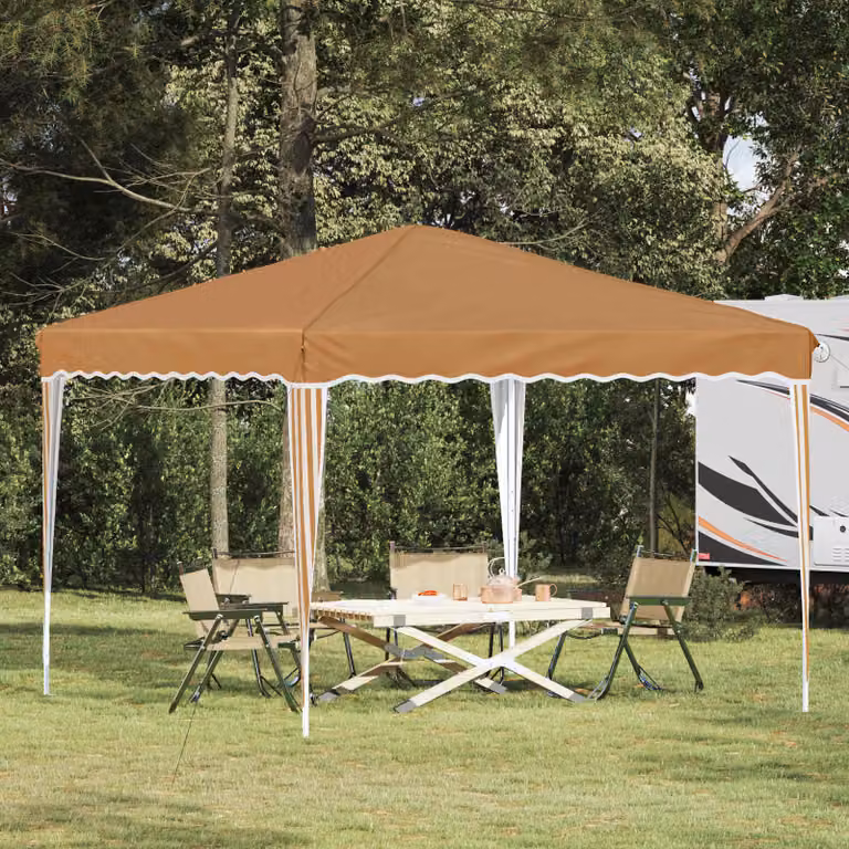vidaXL Tenda per feste a pop-up beige L: 288 cm, P: 288 cm, H: 245 cm