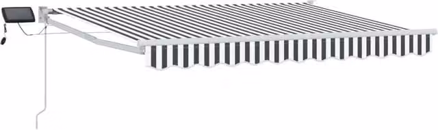 Tenda da Sole | Tenda retrattile manuale con LED Antracite e Bianco 3,5 x 2,5 m