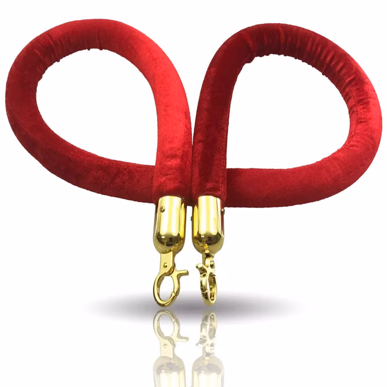 Corda di sicurezza con gancio a uncino, lunghezza 150 cm, colore rosso chiaro