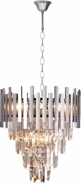 Lampadario cristallo cromato ASPEN ML5997 9xE14 dimmer Milagro