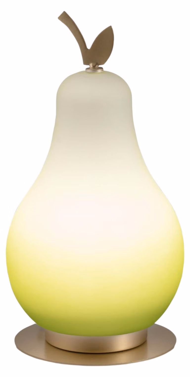 Lampada da Tavolo Wilma 8W LED Integrato 3000K Verde/Ottone Satinato, Regolazione Luce al Tocco, IP20, 230V, Design in Metallo e Vetro - Wilma