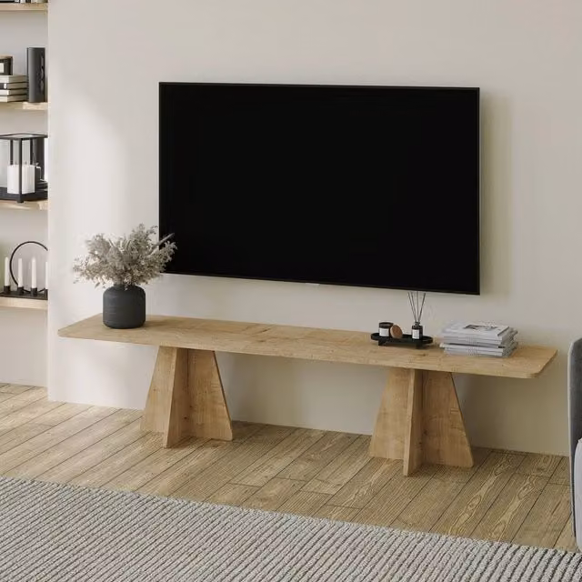 Mobile porta TV Cairano DMORA in rovere marrone L: 180 cm, P: 42 cm, H: 40 cm – 1