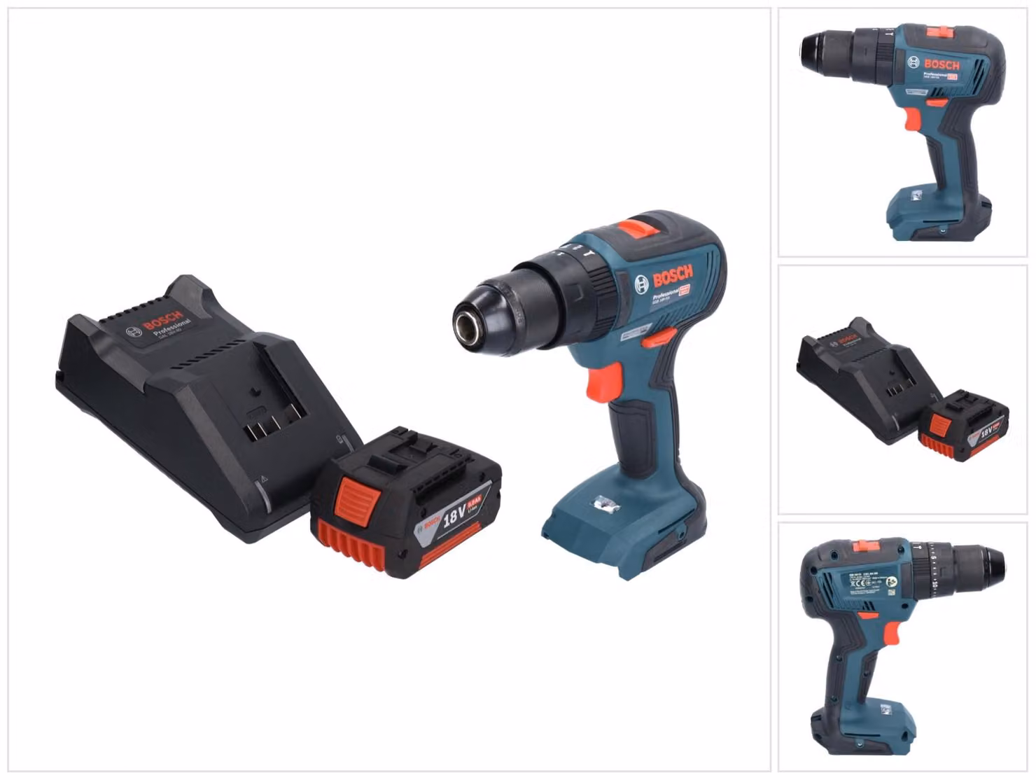 Bosch GSB 18V-55 Trapano a percussione professionale a batteria 18 V 55 Nm brushless + 1x batteria ricaricabile 5,0 Ah + caricabatterie