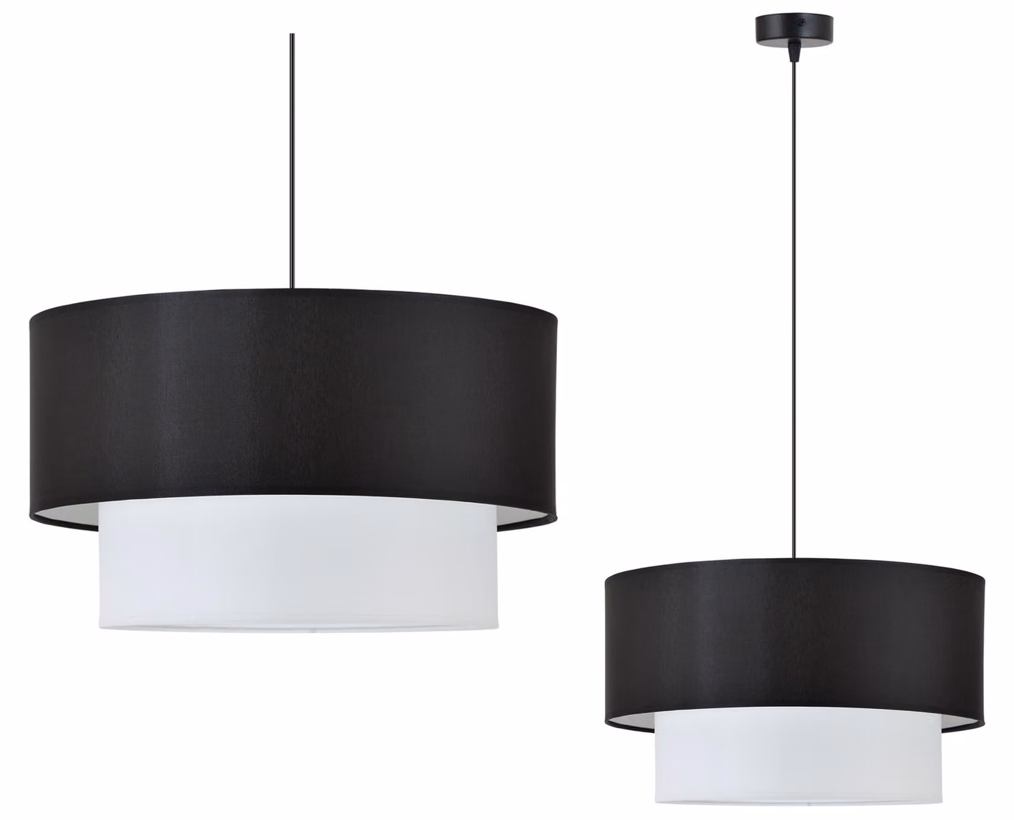 Lampada a sospensione con paralume in tessuto da 40 cm, design moderno, lampada da soffitto, illuminazione di stile per soggiorno, camera da letto e sala da pranzo