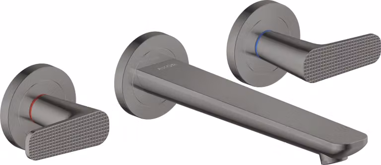 hansgrohe AXOR Citterio C robinetterie de lavabo 3 trous encastrée pour montage mural, bec 195mm, Cubic cut, 49071330, 49071330