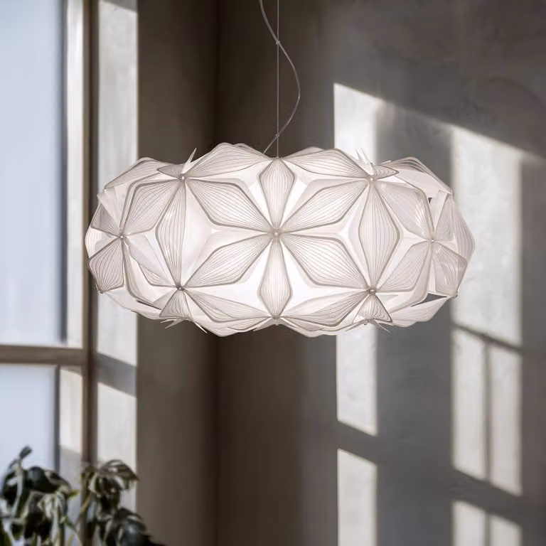 Slamp Lampada a sospensione C'EST LA VIE, dimmerabile, Bianco / Opale, Soggiorno / Sala da pranzo, Plastica, Design, Lampada a sospensione