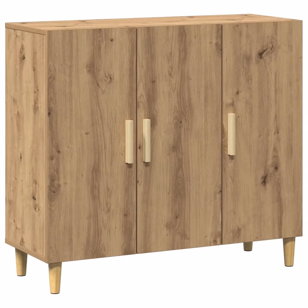 Credenza Buffet da Cucina Design Mania in Legno Rovere Marrone L: 90 cm, P: 34 cm, H: 80 cm – 2