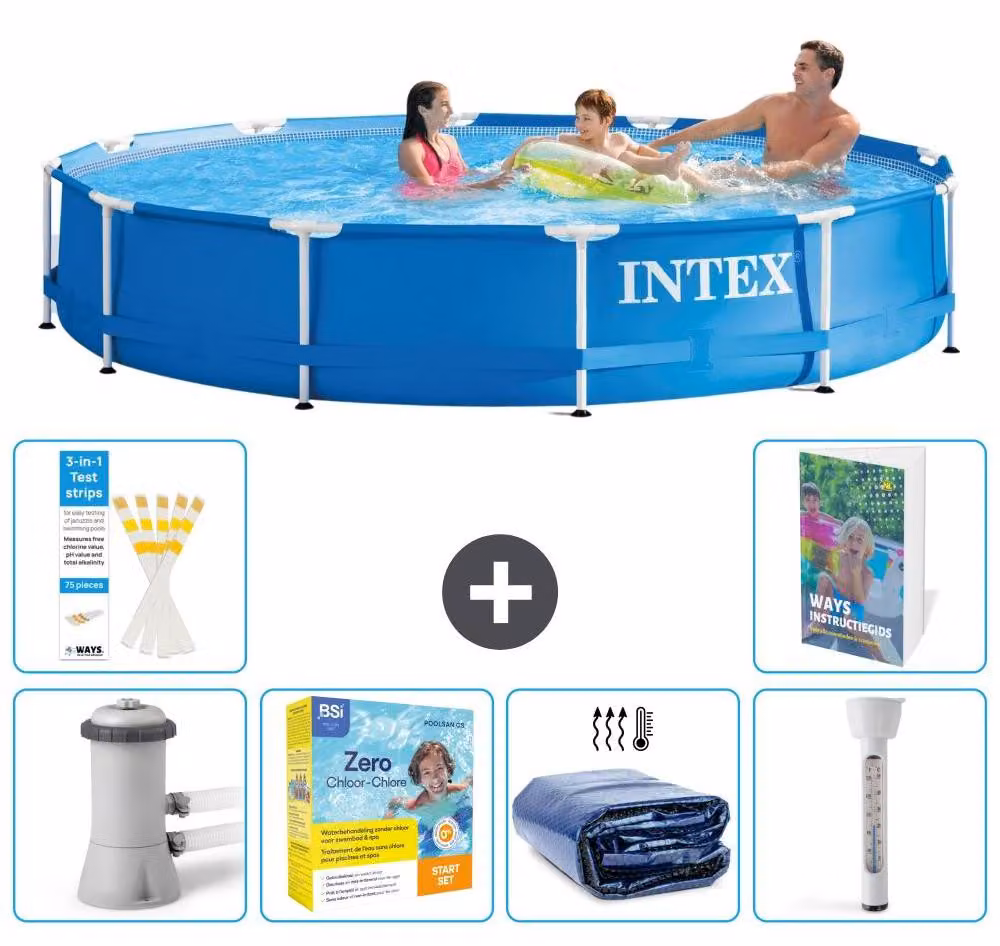 Piscina autoportante rettangolare - 366x76 cm - composta da 5 parti - modello S184