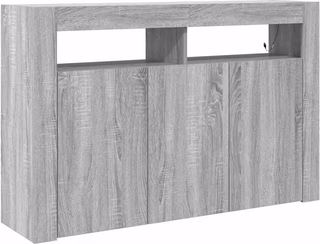 Credenza moderna Design In in legno e MDF Grigio, L 116 x P 30 x H 75 cm