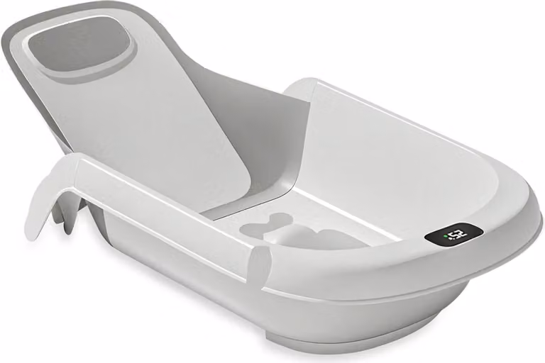 Bagnetto per bambini, design trasformabile, funzione di monitoraggio della temperatura, GRIGIO