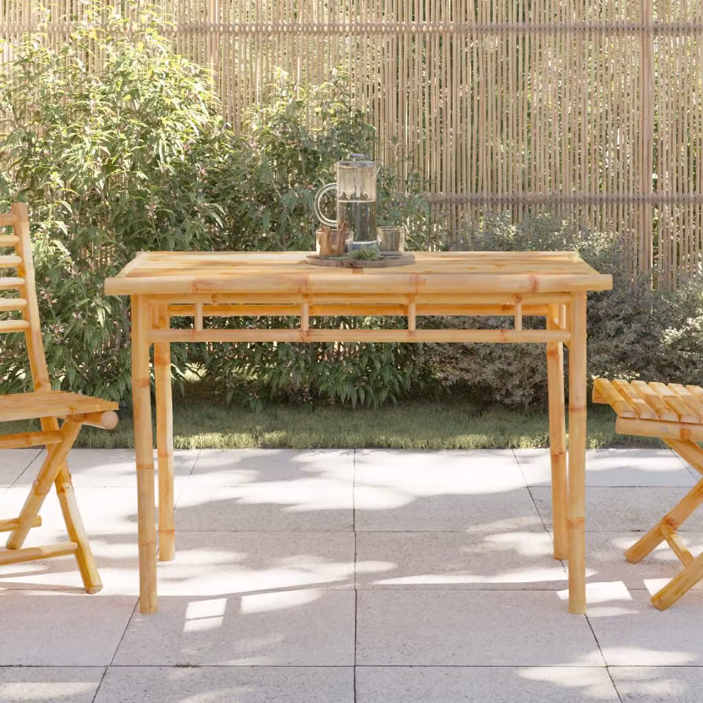 vidaXL Tenda da Pranzo da Giardino in Bambù, Colore Marrone e Beige, L/P/H: 110 x 55 x 75 cm