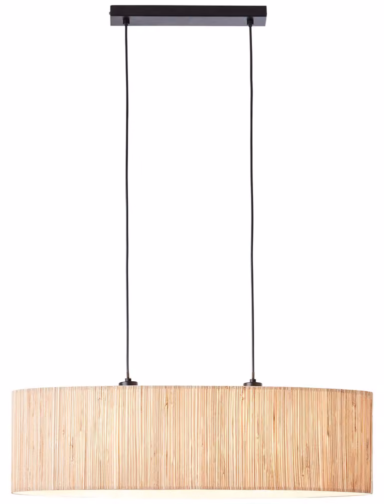Lampadario Brillante Wimea 2xE27 60 W nero/naturale