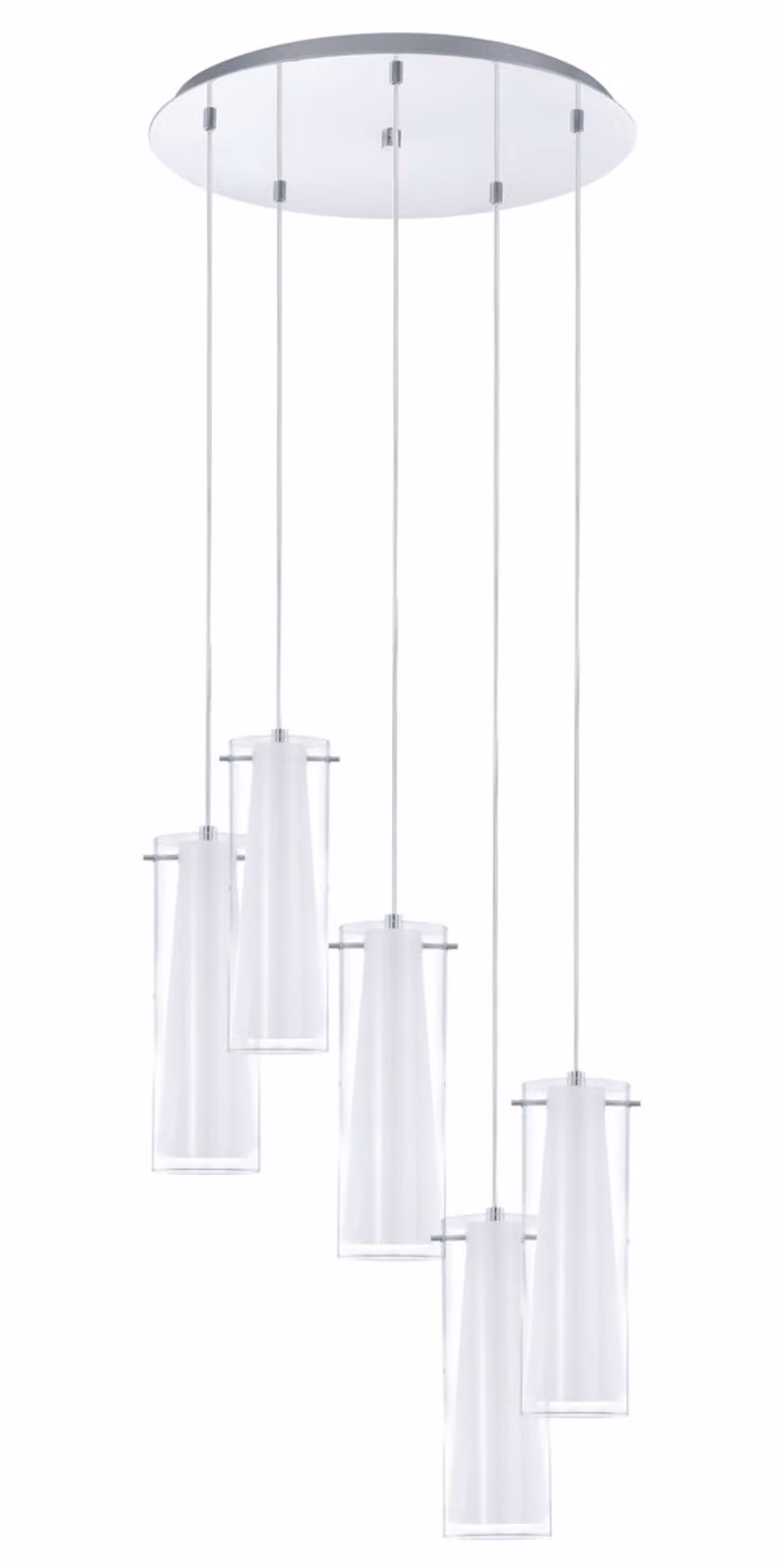 Eglo lampada a sospensione Pinto E27 Ø50cm cromo e vetro