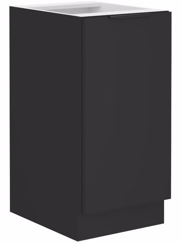 Mobiletto inferiore a un'anta SAJU - larghezza 40 cm, nero