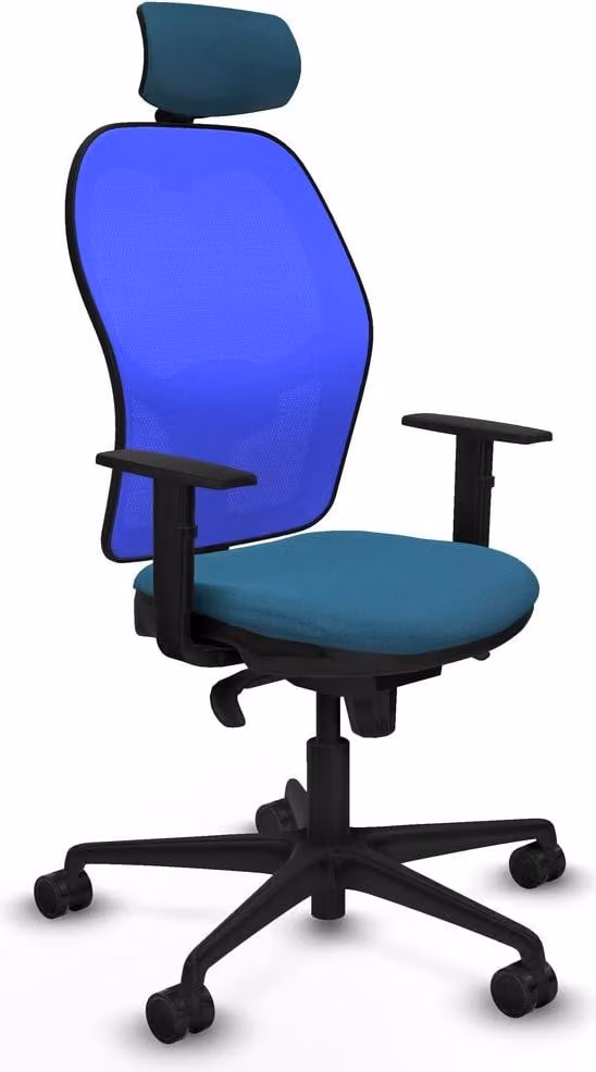 Sedia da ufficio con poggiatesta Piqueras y Crespo 1D036N2 Blu Verde petrolio