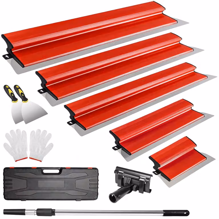 Kit professionale per stuccatura in valigetta, composto da 5 spatole e accessori