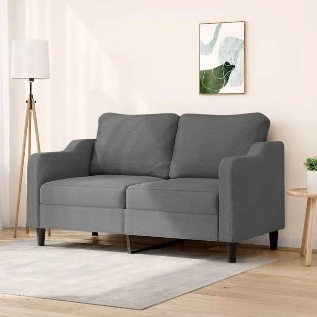 Divano a 2 Posti-Sofa 2 Posti Grigio Scuro 140 cm in Tessuto 805770