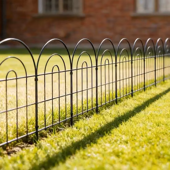 Recinzioni da giardino in metallo - Recinzione decorativa - 60 cm (altezza) x 33 cm (larghezza) (10 pannelli, lunghezza totale 3,3 m)