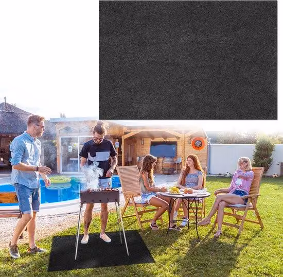 Tappetino per barbecue 80x120 cm - Tappetino per barbecue - Tappetino per barbecue da esterno