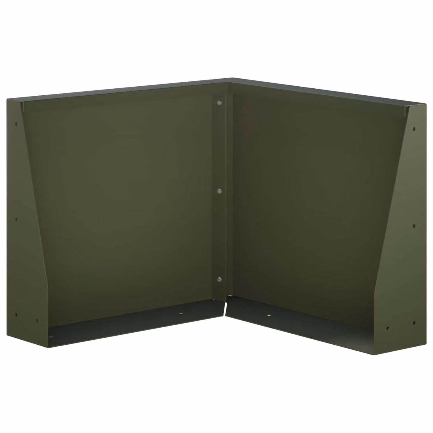 L/P/H: 50 x 50 x 50 cm vidaXL Letto rialzato in acciaio verde oliva per giardino ornamentale