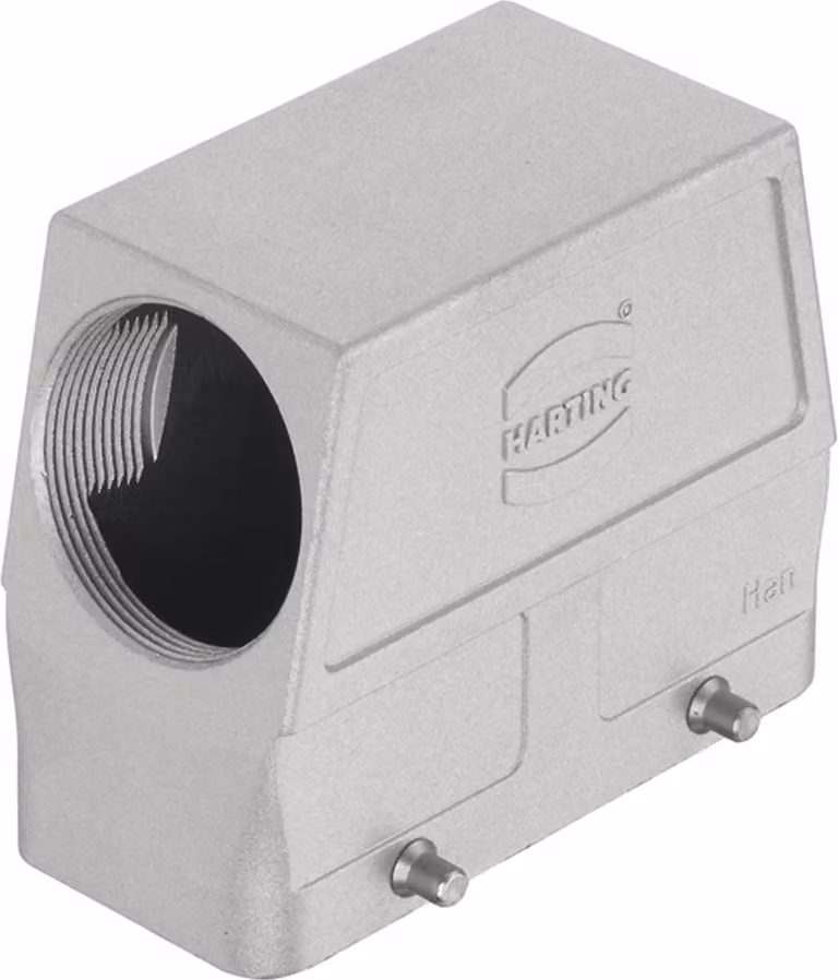HARTING Han 16B EMC / High Temp Contenitore tubolare alto, 1xM40 uscita cavo laterale, per 2 staffe (nella parte inferiore) - 1 pezzo