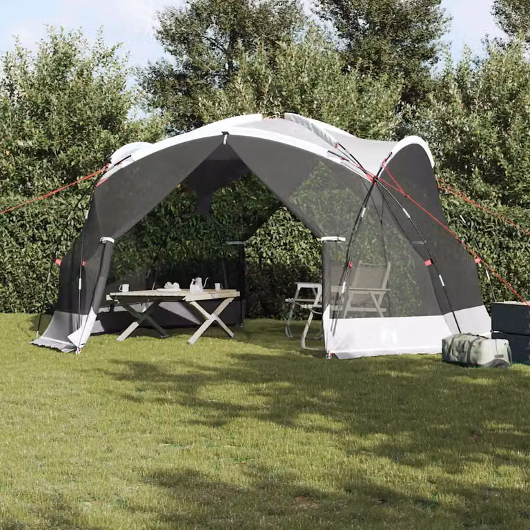 Tenda zanzariera vidaXL grigia in poliestere e fibra di vetro L: 434 cm, P: 434 cm, H: 230 cm