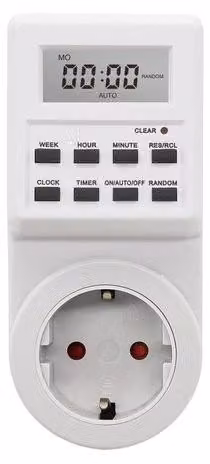 Doppia presa con timer e display, set intelligente di prese con timer, prese con timer per uso domestico