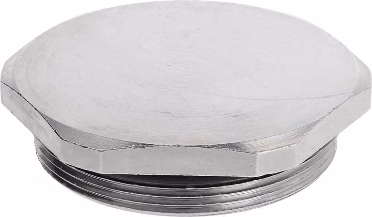Tappo cieco PG42x1,588 MBS-42 esagonale incl. O-ring ottone (CuZn) nichelato lunghezza filettatura 10,0 mm - 1 pezzo