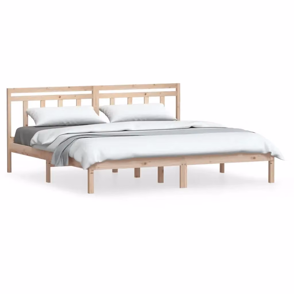 Giroletto Super King vidaXL in legno massello di pino bianco L/P: 180 x 200 cm – 2