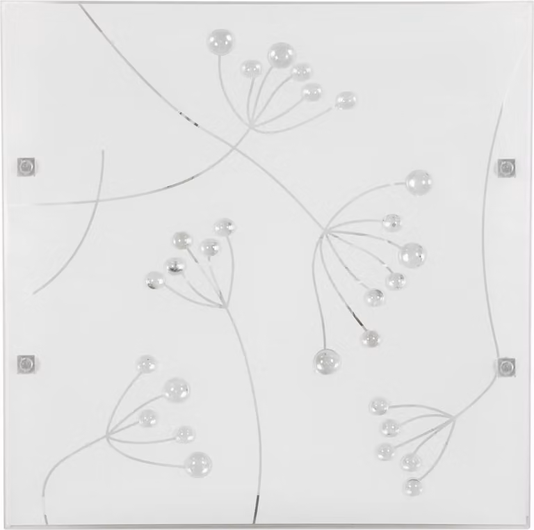 Plafoniera quadrata ARTY bianca 2xE27x40W in vetro, dimensioni: 9x40x40 cm, IP20, Candellux